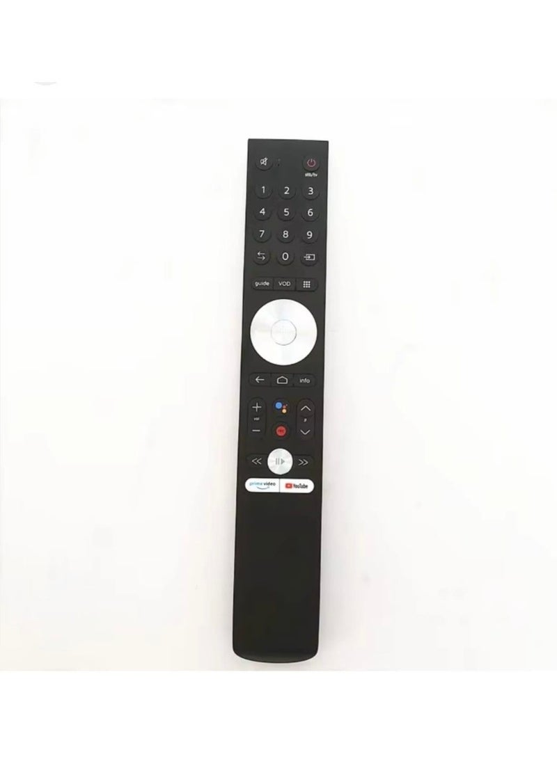 Remote Du Remote For RUWIDO TV 865A Bluetooth Remote Control with Voice Assistant and Youtube Button (Black) - Image 3